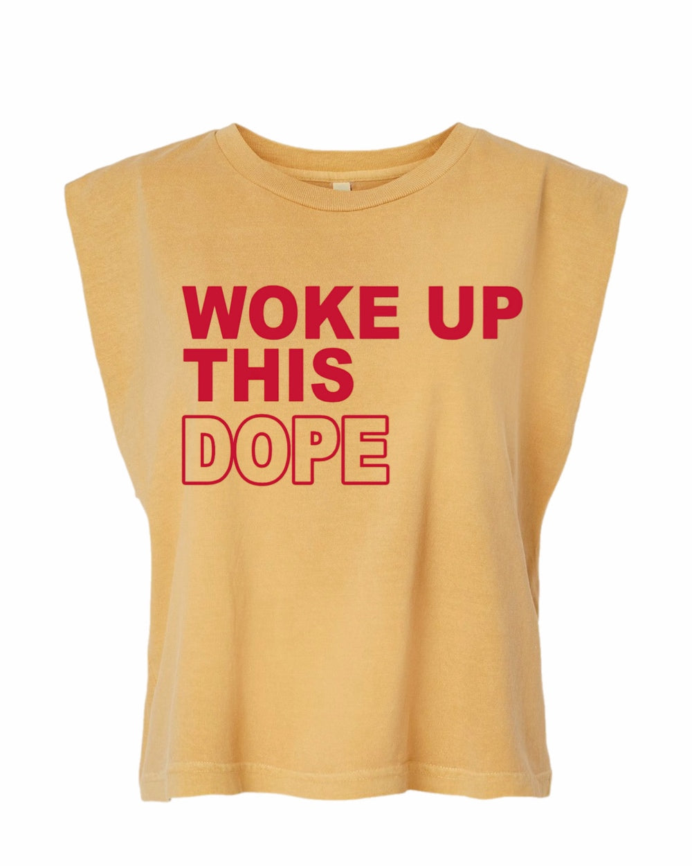 Woke up this Dope Muscle Tank Tee (Red)