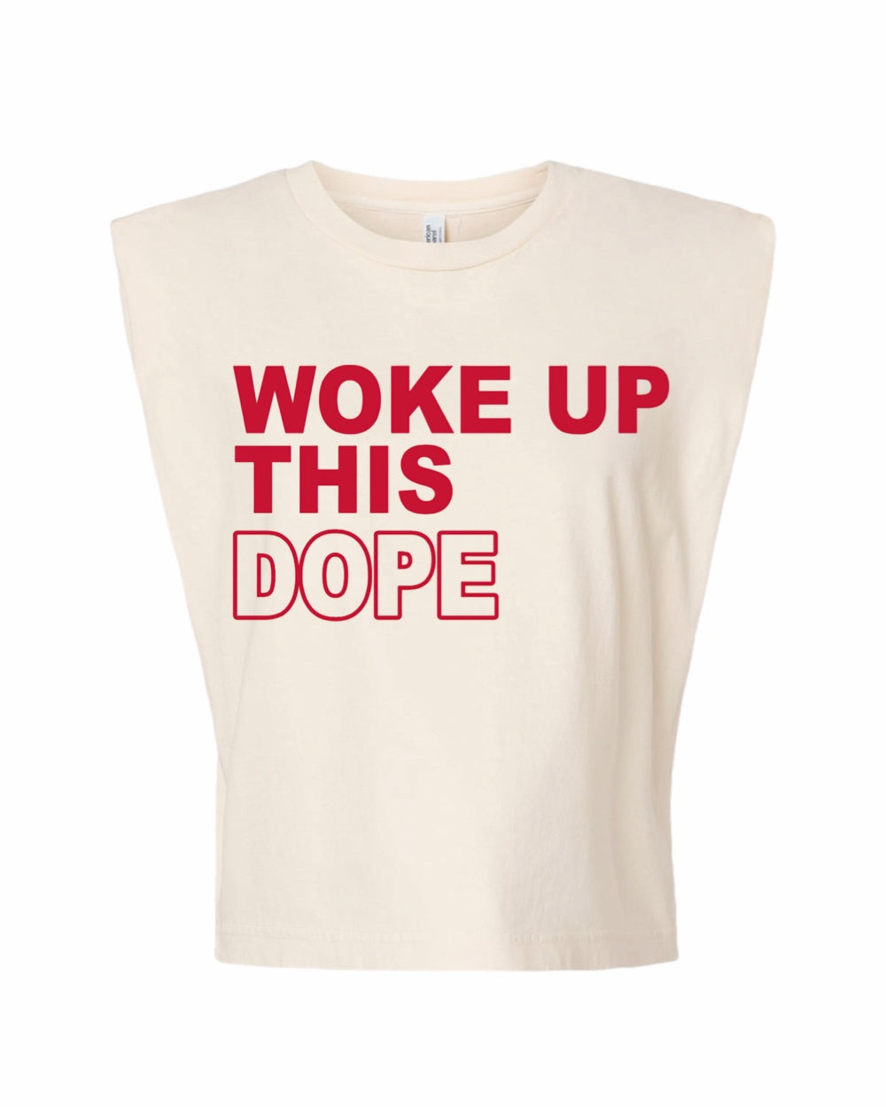 Woke up this Dope Muscle Tank Tee (Red)