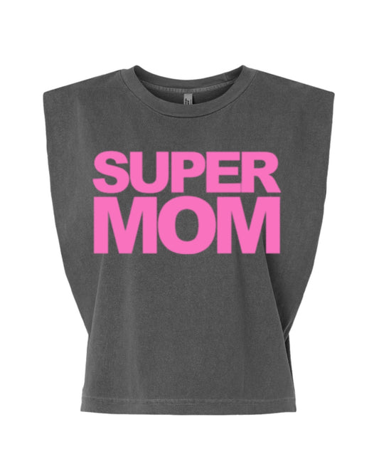 Super Mom Muscle Tee ( Pink)