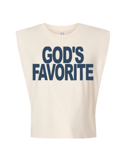 God's Favorite Muscle Tee ( Midnight Blue)