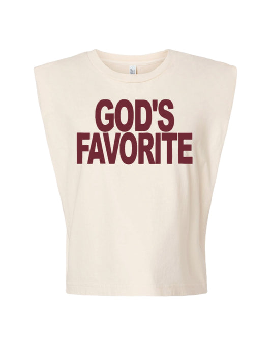 God's Favorite Muscle Tee ( Maroon)
