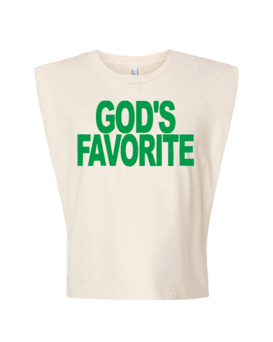 God's Favorite Muscle Tee (Green)