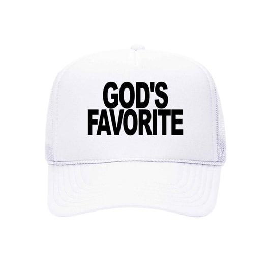 God's Favorite Trucker Hat ( Black)