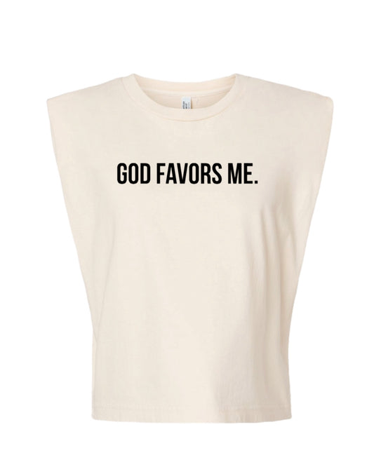 God Favors Me Faded Tank (Black)