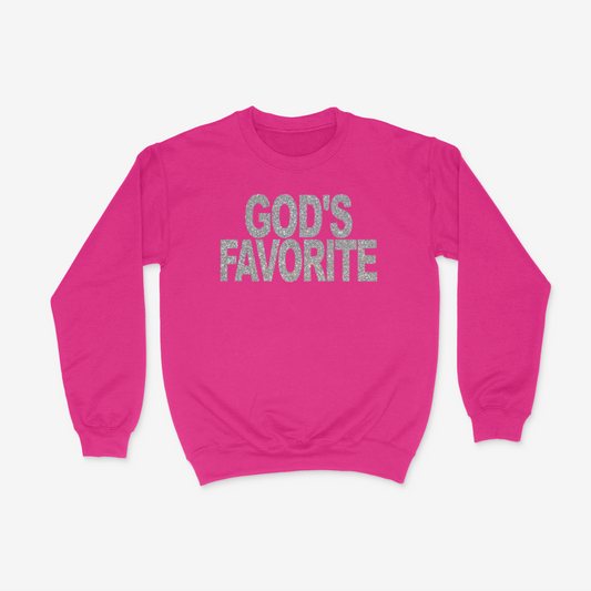 God's Favorite (Sparkling Silver) Crewneck