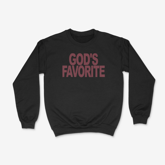 God's Favorite Crewneck ( Maroon)