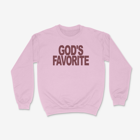 God's Favorite Crewneck ( Maroon)