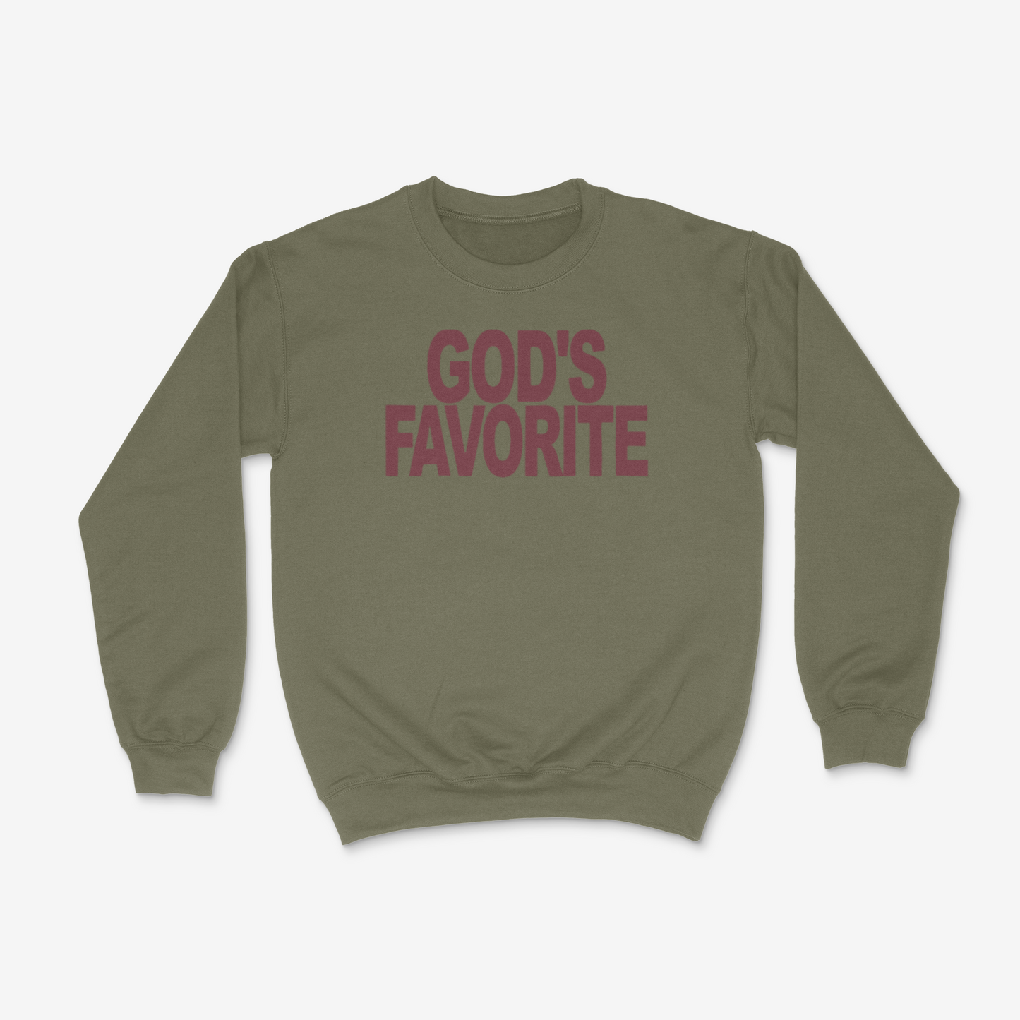 God's Favorite Crewneck ( Maroon)