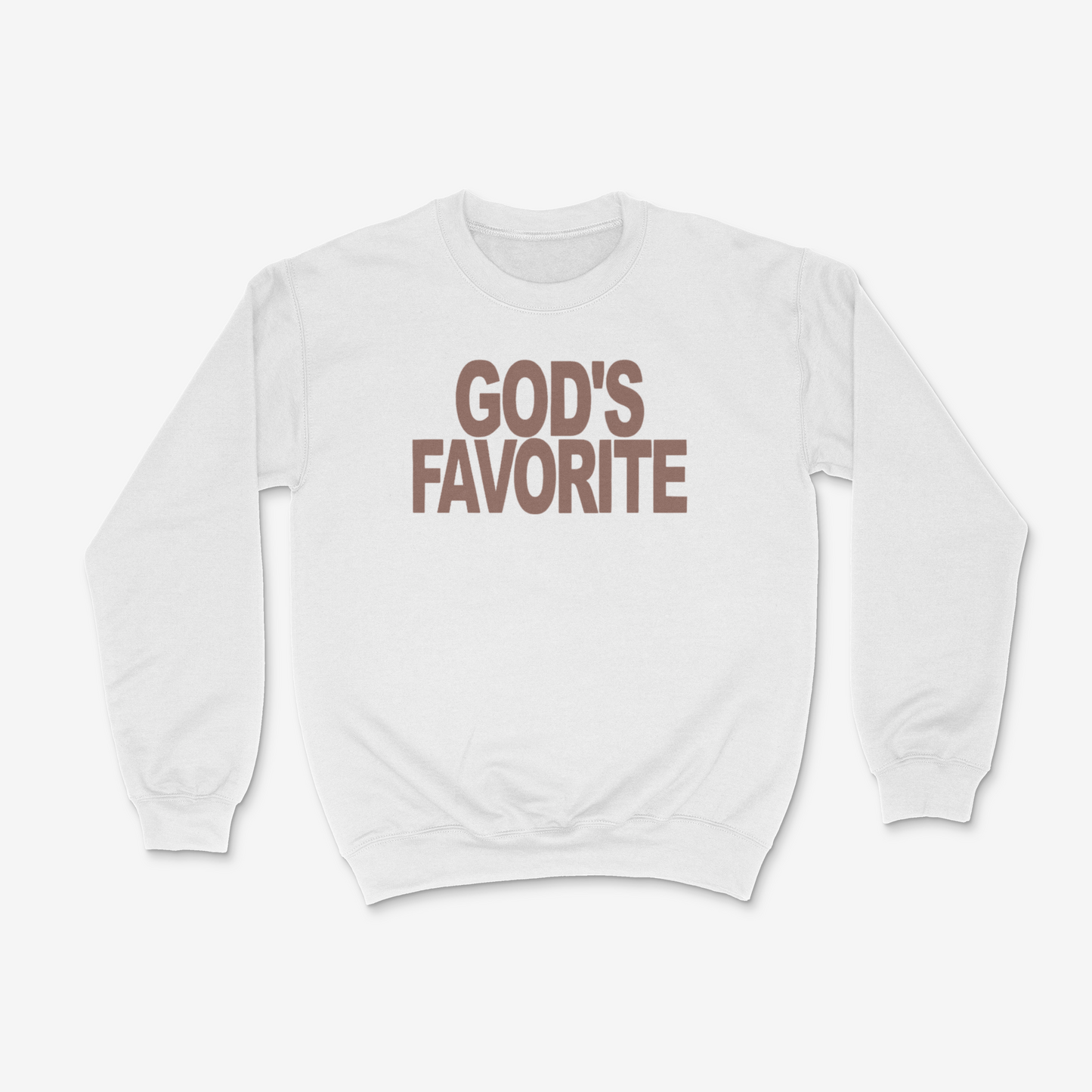 God's Favorite Crewneck (Brown)(PUFF)