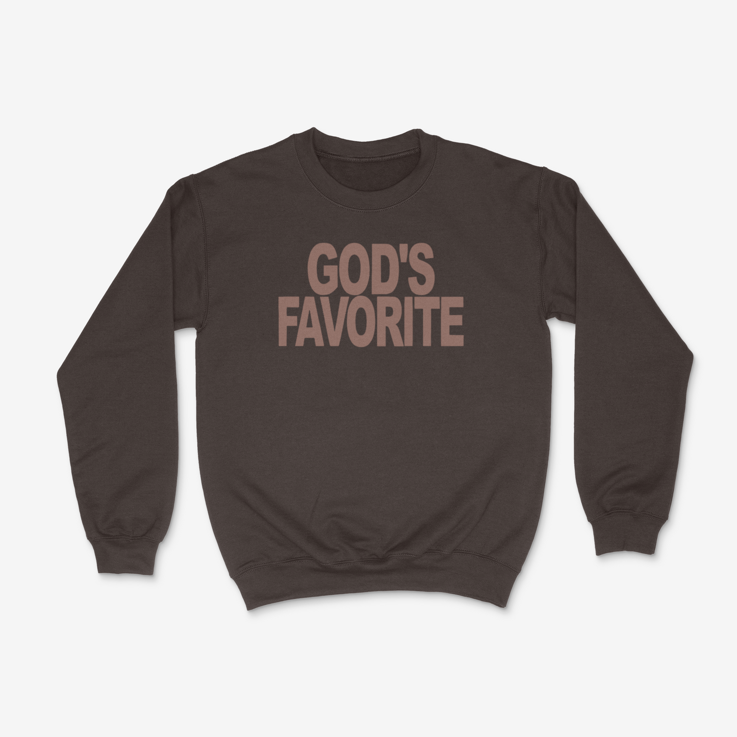 God's Favorite Crewneck (Brown)(PUFF)