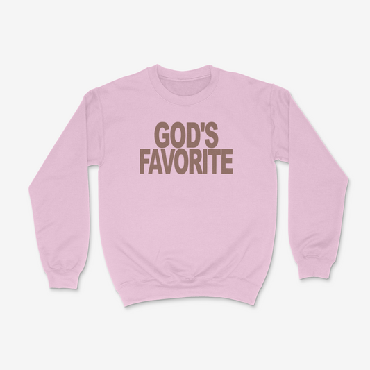 God's Favorite Crewneck (Brown)(PUFF)