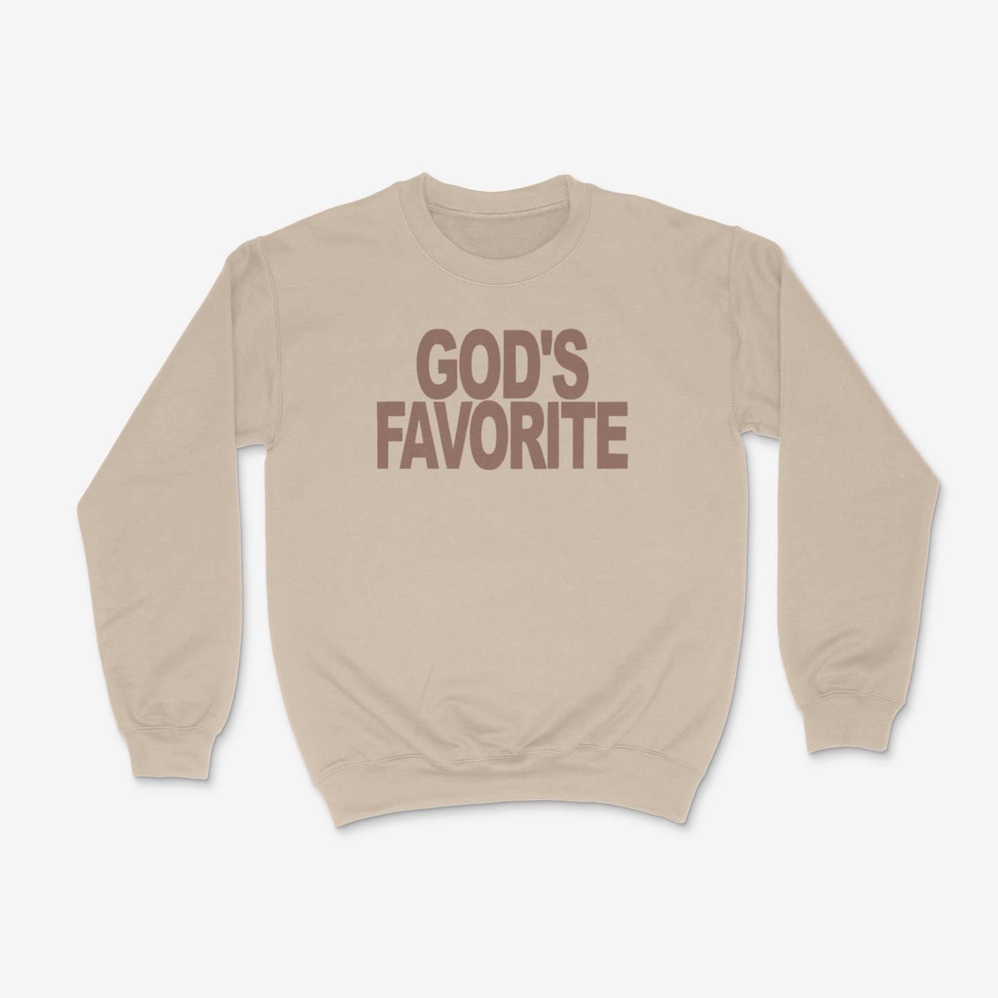 God's Favorite Crewneck (Brown)(PUFF)