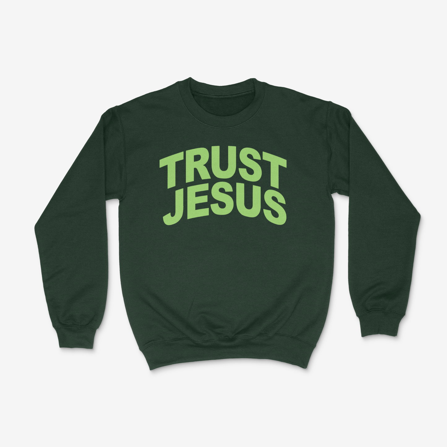 Trust Jesus Crewneck (Light Green)
