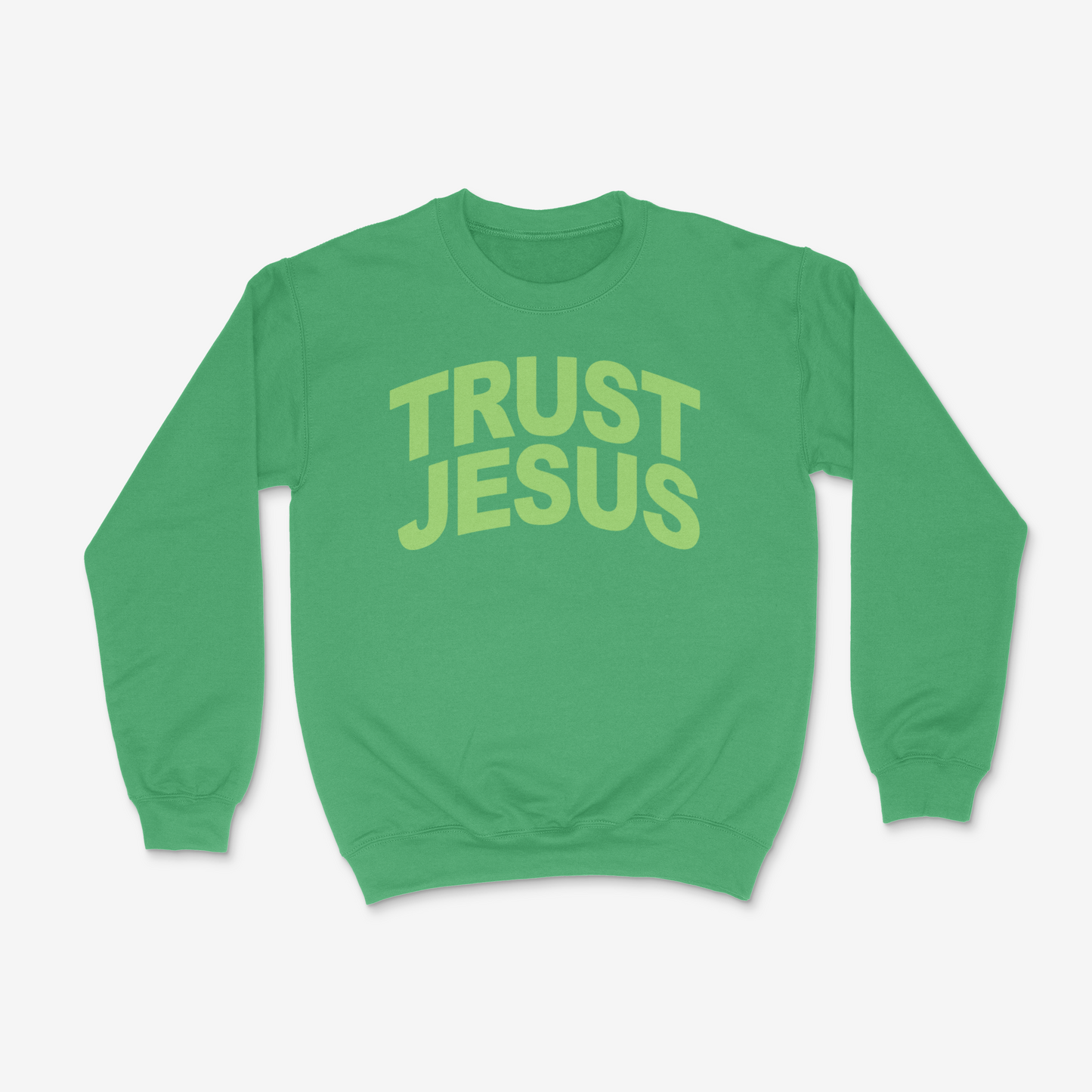 Trust Jesus Crewneck (Light Green)