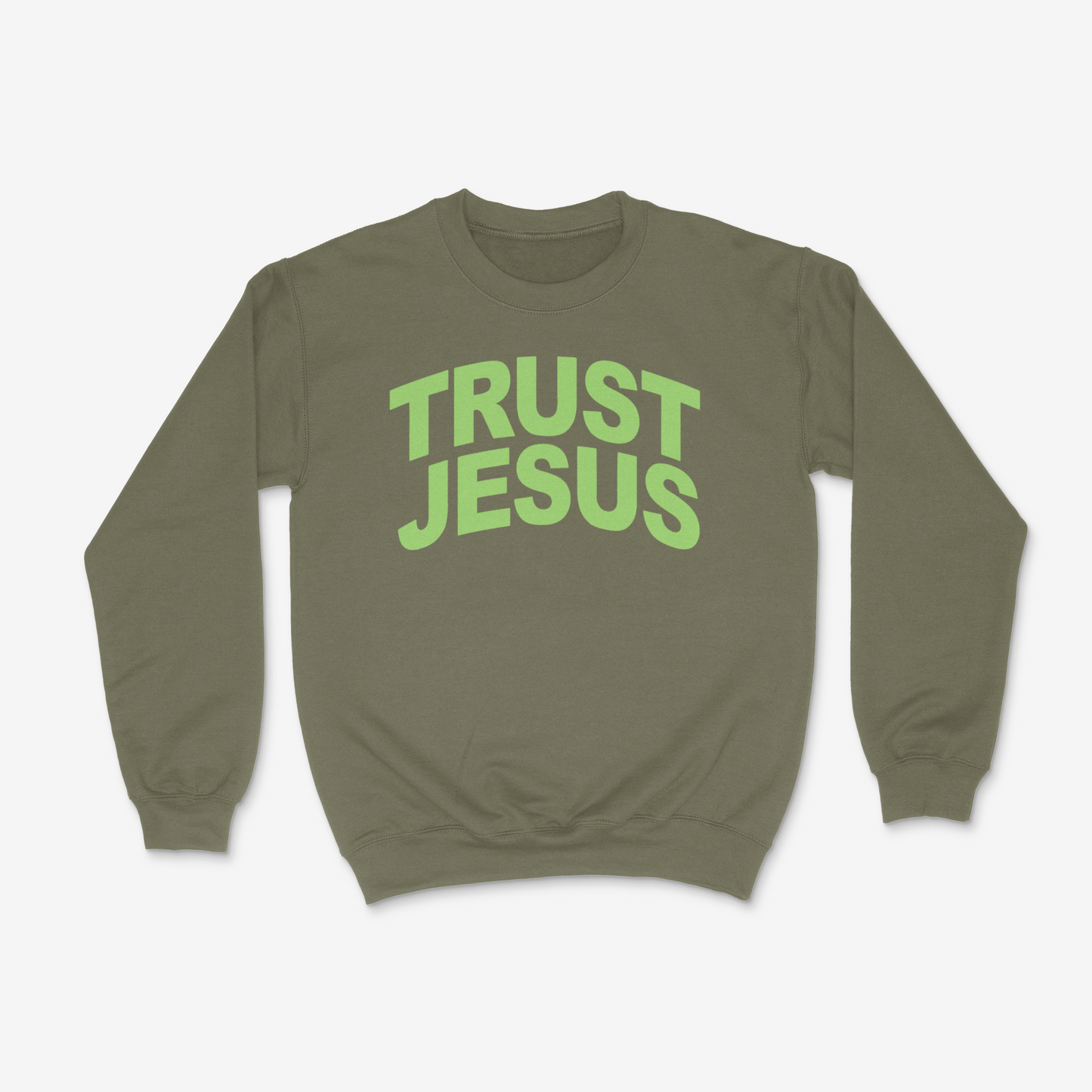Trust Jesus Crewneck (Light Green)