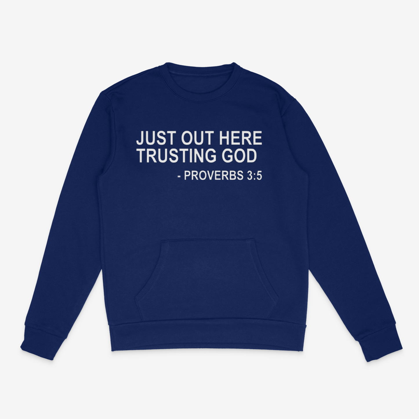 Proverbs 3:5 Crewneck w/ Pockets