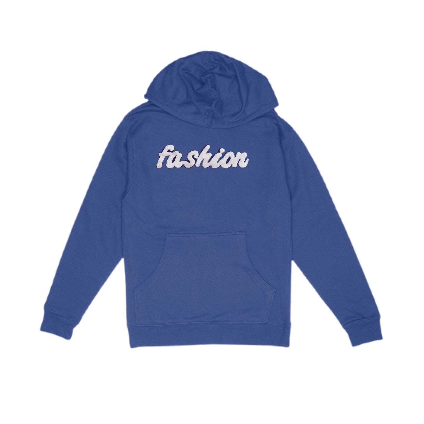 Fashion *Italic White Chenille Patch Hoodie