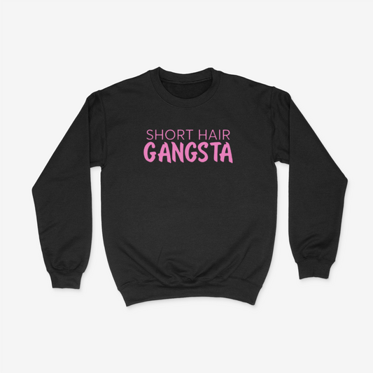 Short Hair Gangsta Crewneck ( Pink)
