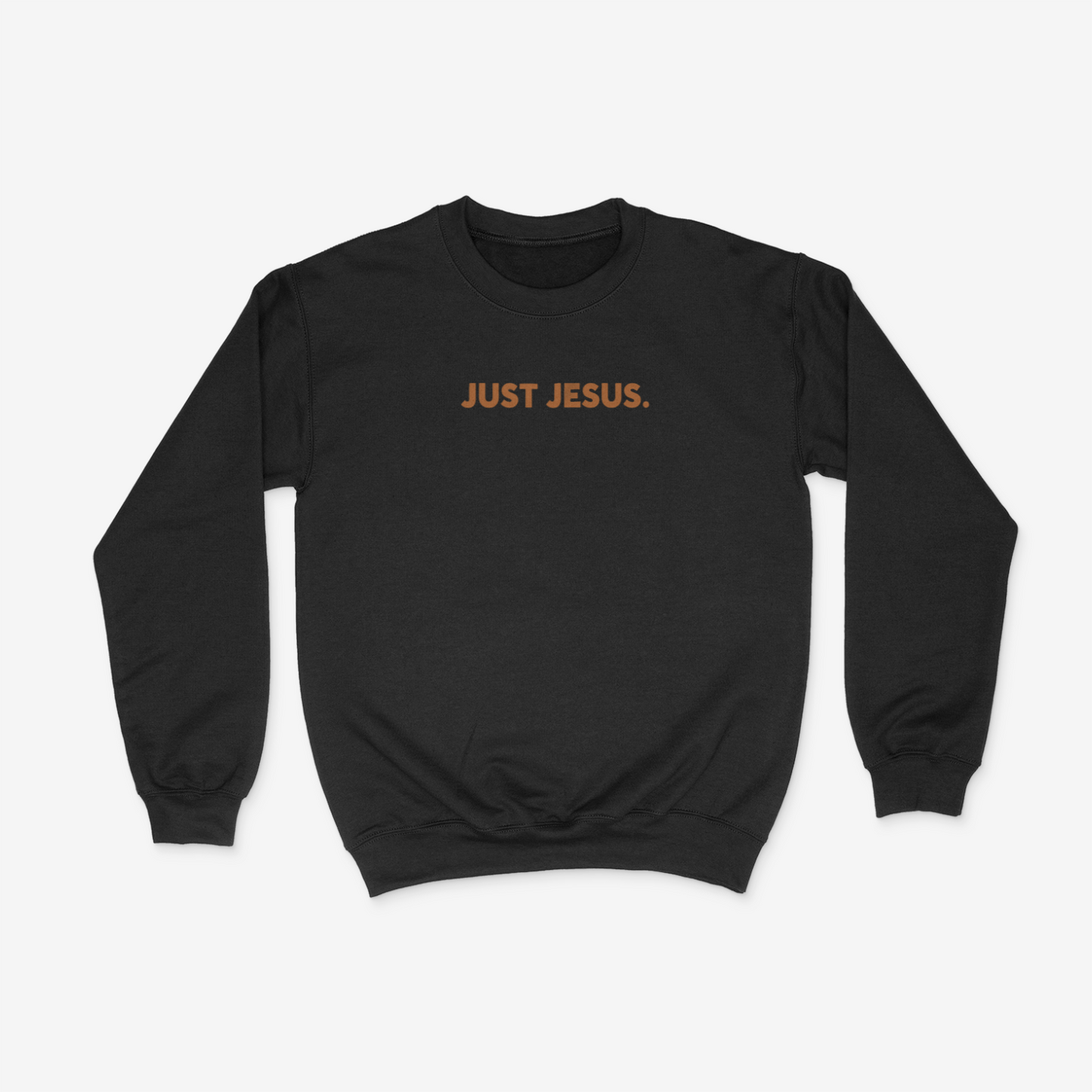 Just Jesus Crewneck ( Medium Brown)