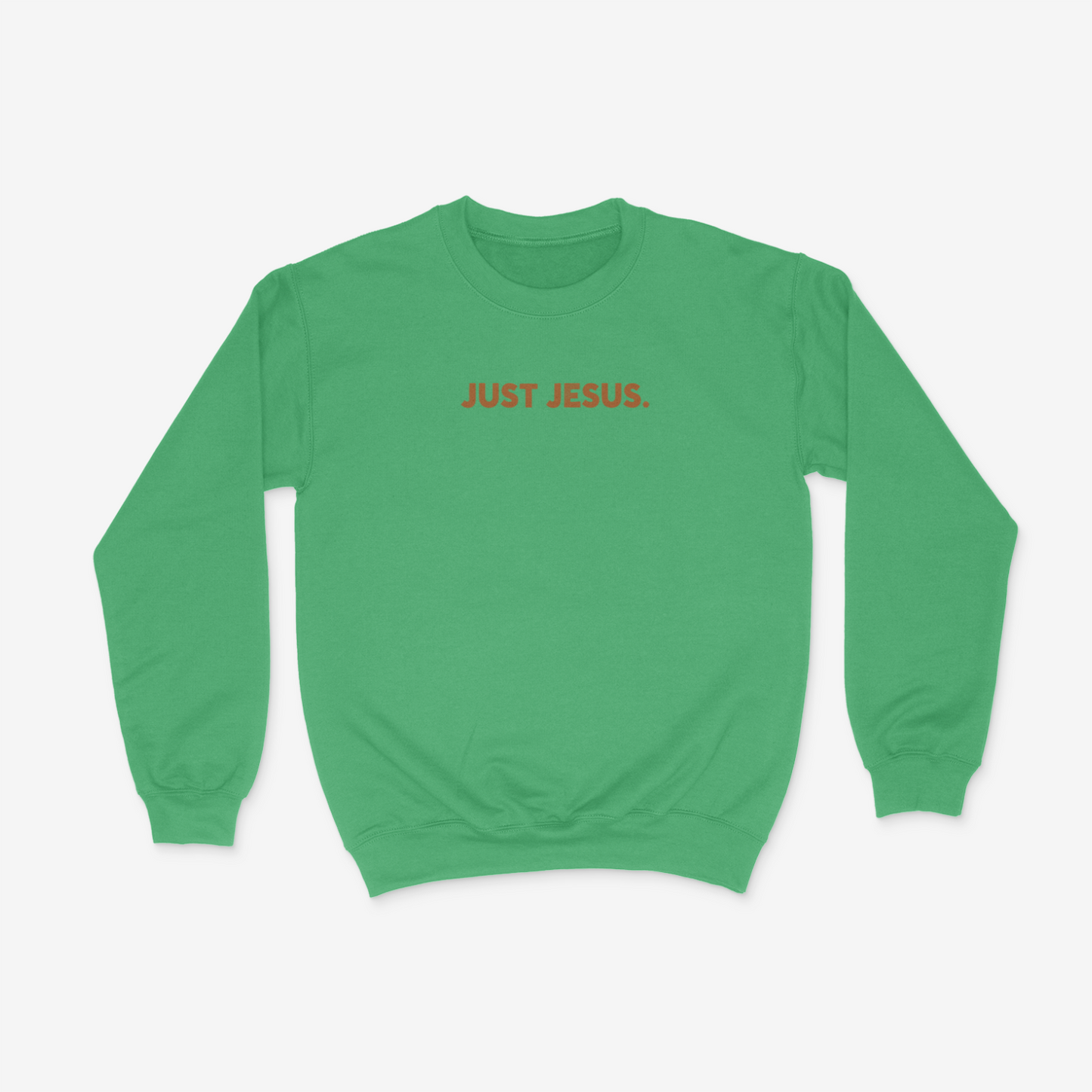 Just Jesus Crewneck ( Medium Brown)