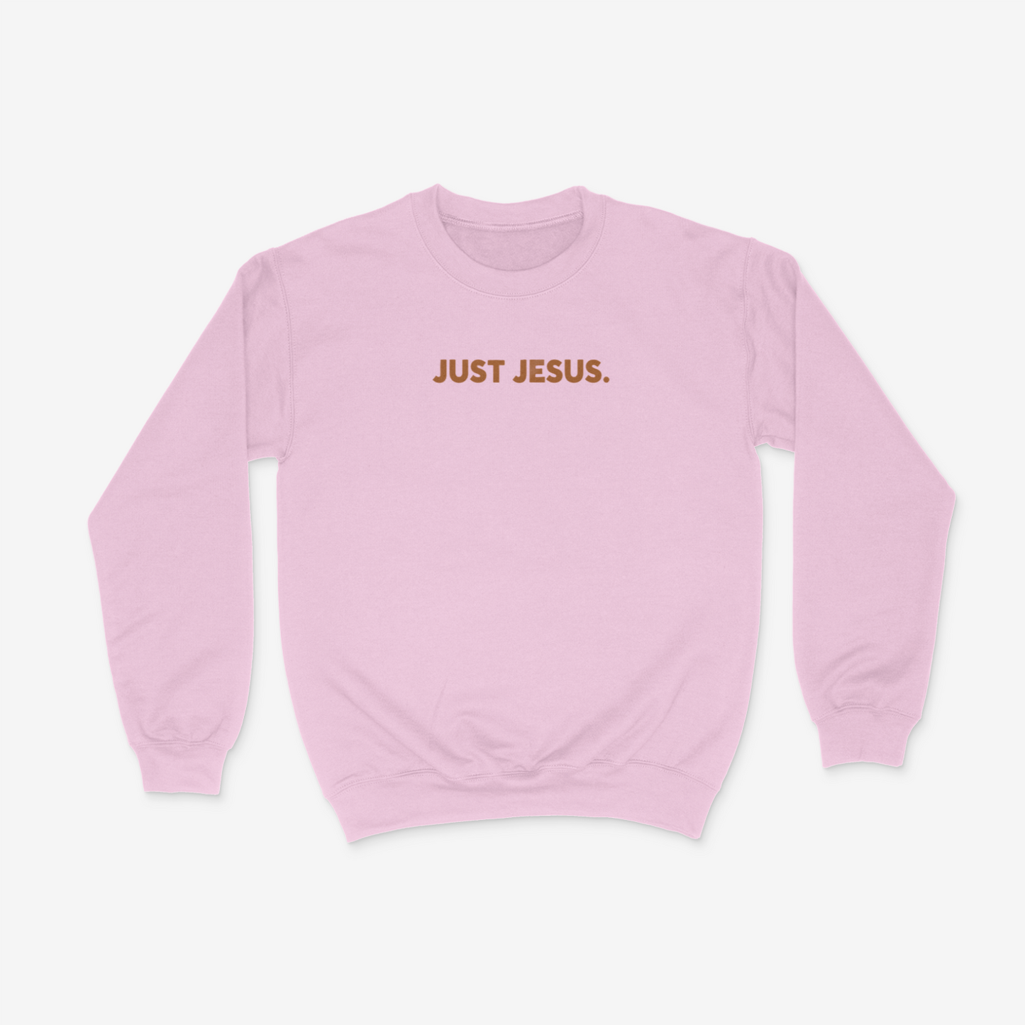 Just Jesus Crewneck ( Medium Brown)
