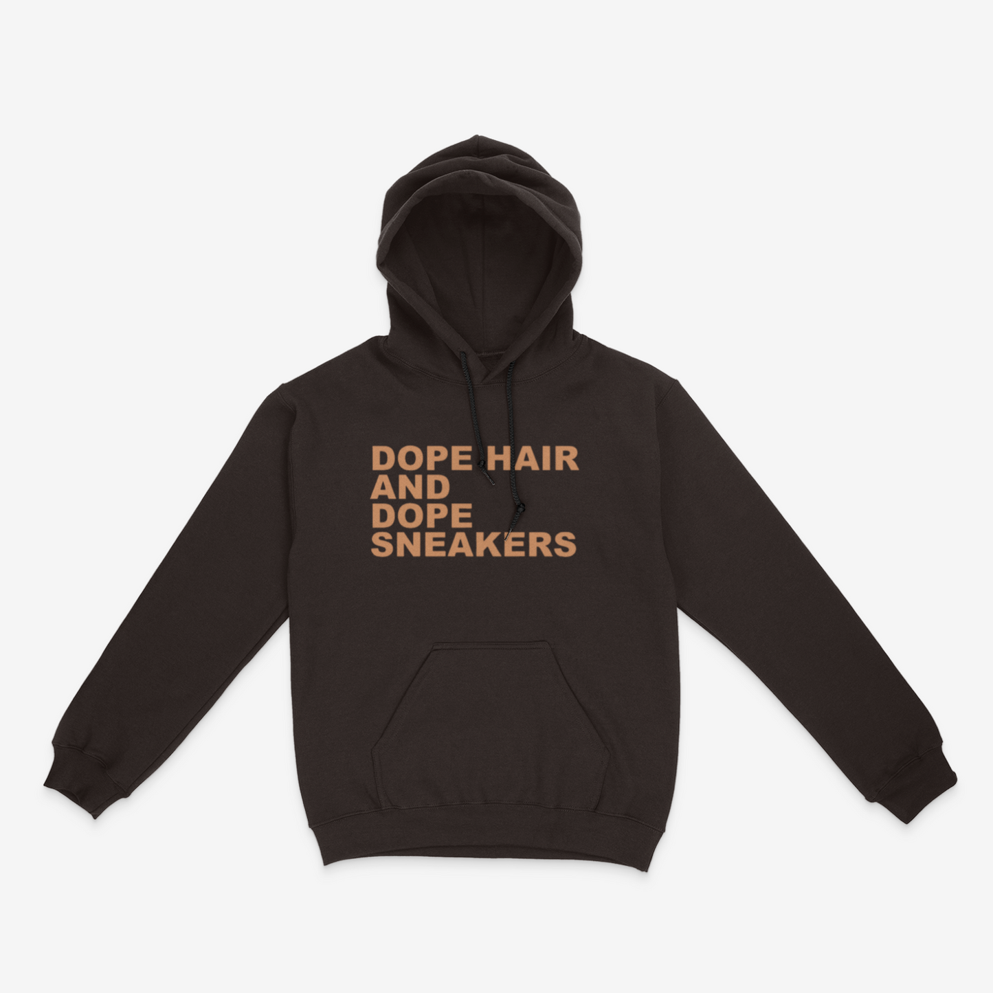 Dope Hair and Dope Sneakers Hoodie( Tan)