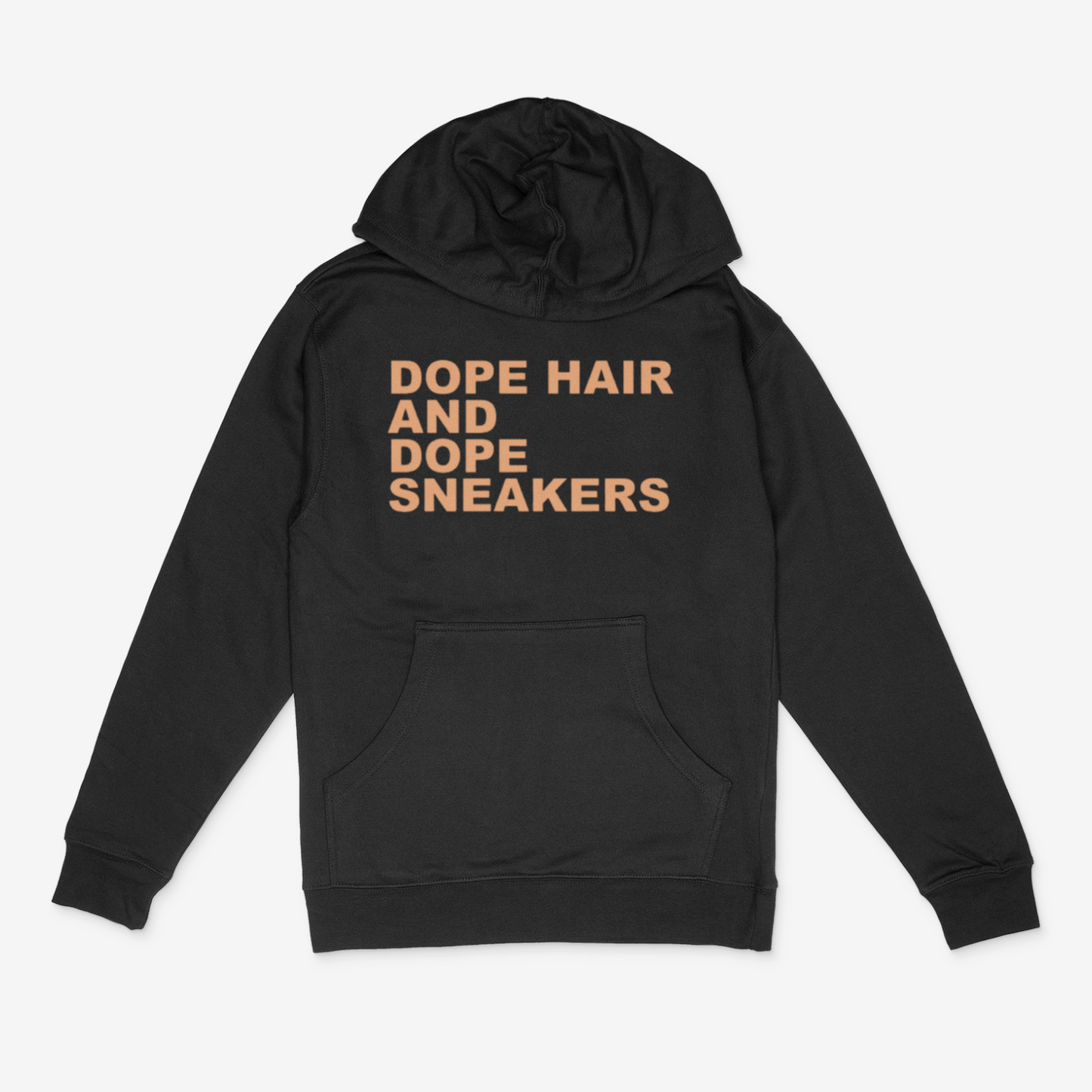 Dope Hair and Dope Sneakers Hoodie( Tan)