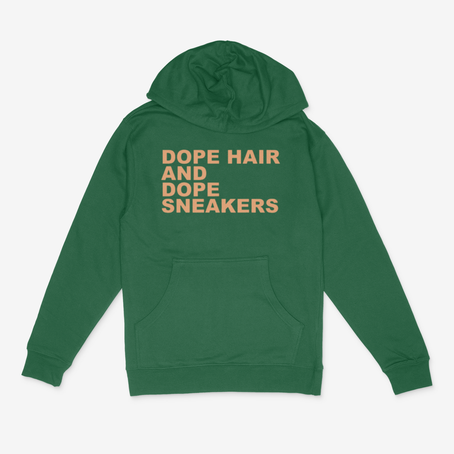 Dope Hair and Dope Sneakers Hoodie( Tan)