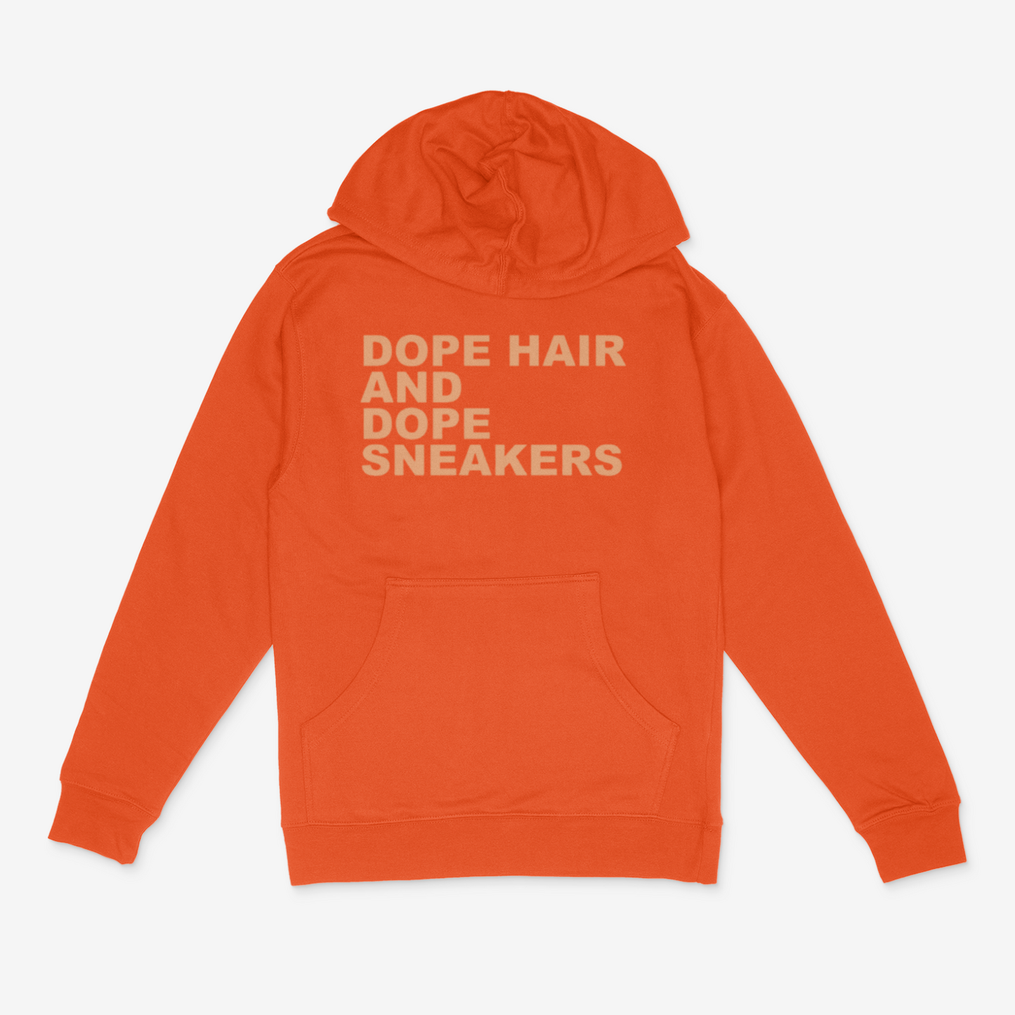Dope Hair and Dope Sneakers Hoodie( Tan)