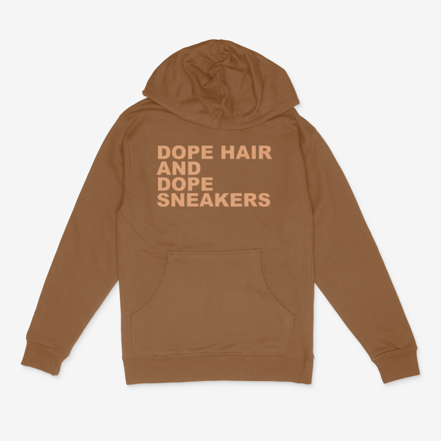 Dope Hair and Dope Sneakers Hoodie( Tan)