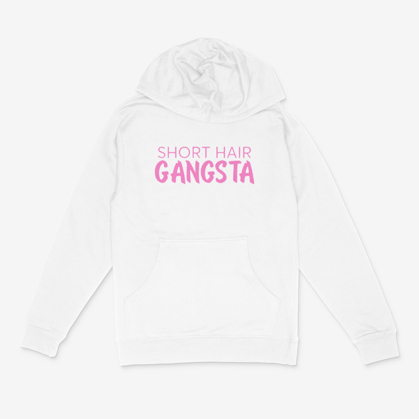 Short Hair Gangsta Hoodie (Pink)