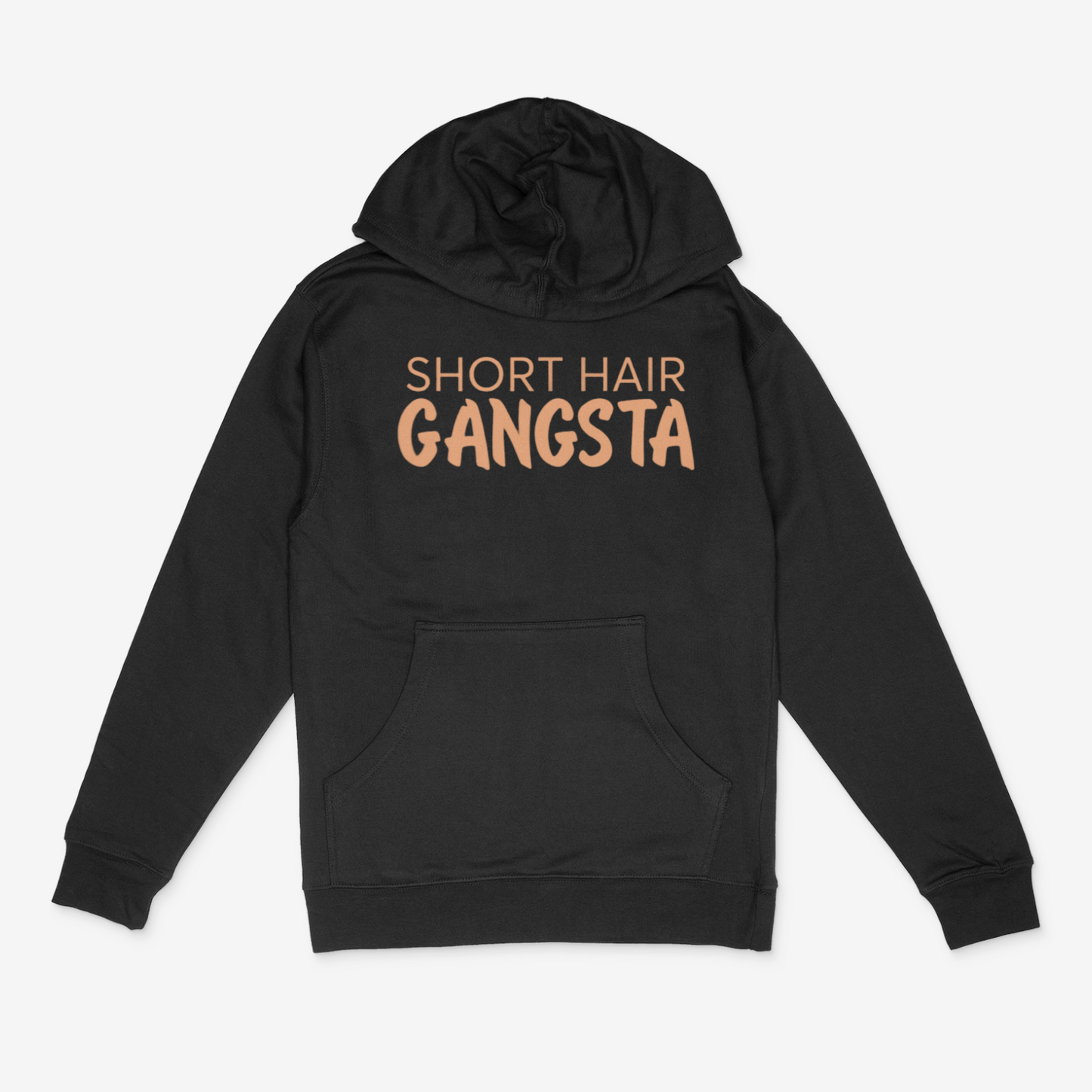 Short Hair Gangsta Hoodie (Tan)