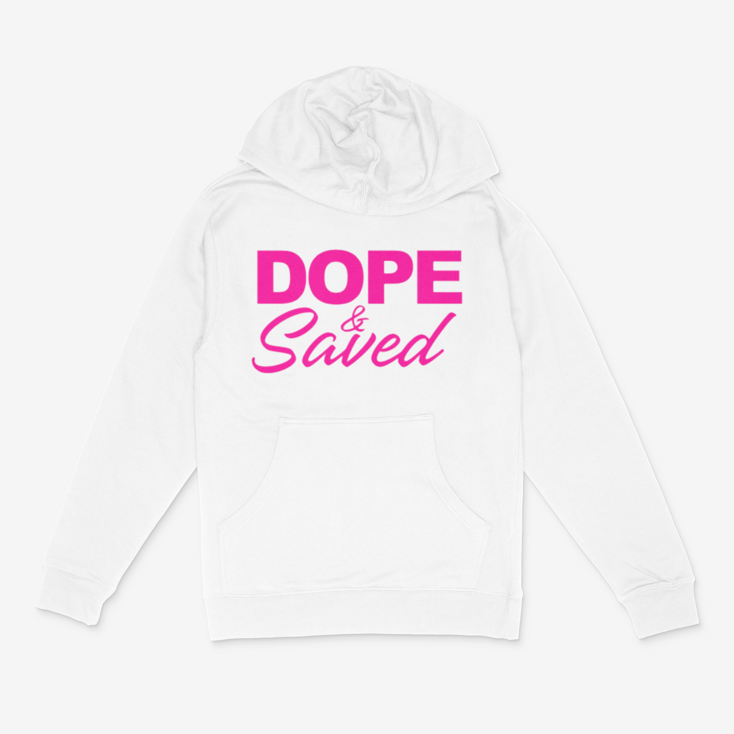 Dope and Saved Hoodie (Pink)